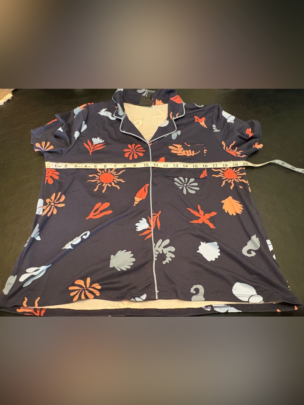 Bobeau Ellie Sleep & Lounge Notch Collar Top and Short PJ Set size Large - Picture 6 of 13